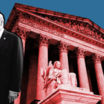 image of Trump in front of US Supreme Court